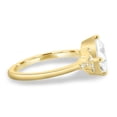 thumbnail image 3 of 2.00Ct Princess Cut Lab-grown diamond Engagement Ring, Angled Set with Clustered Accents, 14K Yellow Gold, 3 of 7