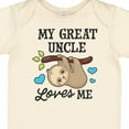 thumbnail image 4 of Inktastic My Great Uncle Loves Me with Sloth and Hearts Boys or Girls Baby Bodysuit, 4 of 5