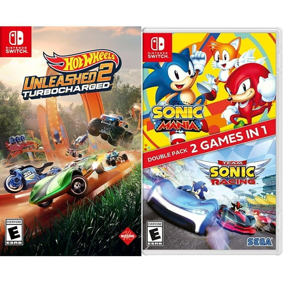 Hot Wheels Unleashed 2: Turbocharged - Nintendo Switch & Sonic Mania + Team Sonic Racing Double Pack - Nintendo Switch