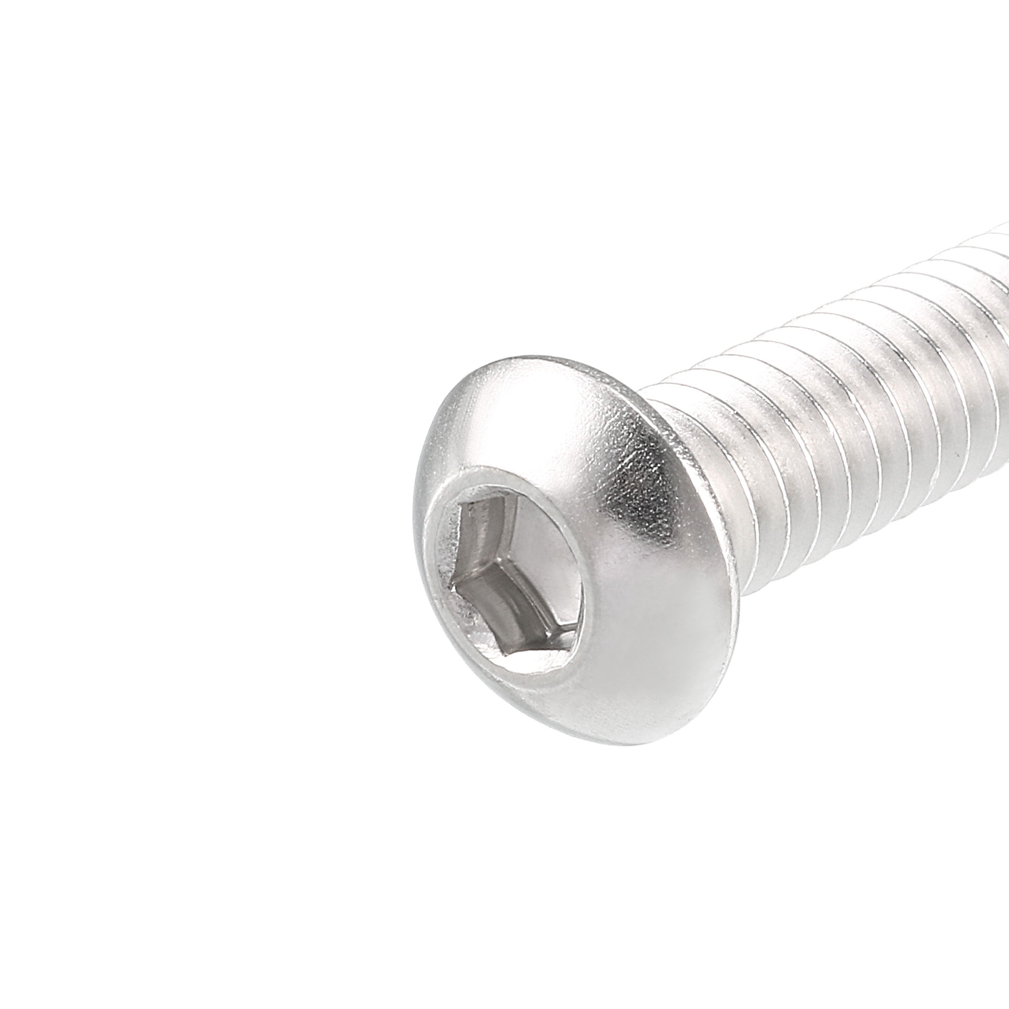 Unique Bargains 50Pcs 1/4"-20x1" Stainless Steel Hex Socket Button Head Bolts Screws