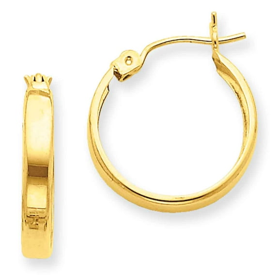 Primal Gold 14 Karat Yellow Gold 3mm Hoop Earrings