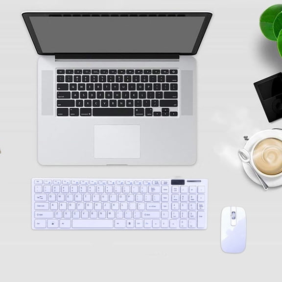 EcoNest Ultra Slim Wireless Keyboard And Combo 2.4 Full Sized Silent Wireless Keyboard And Combo With USB Receiver For Laptop PC