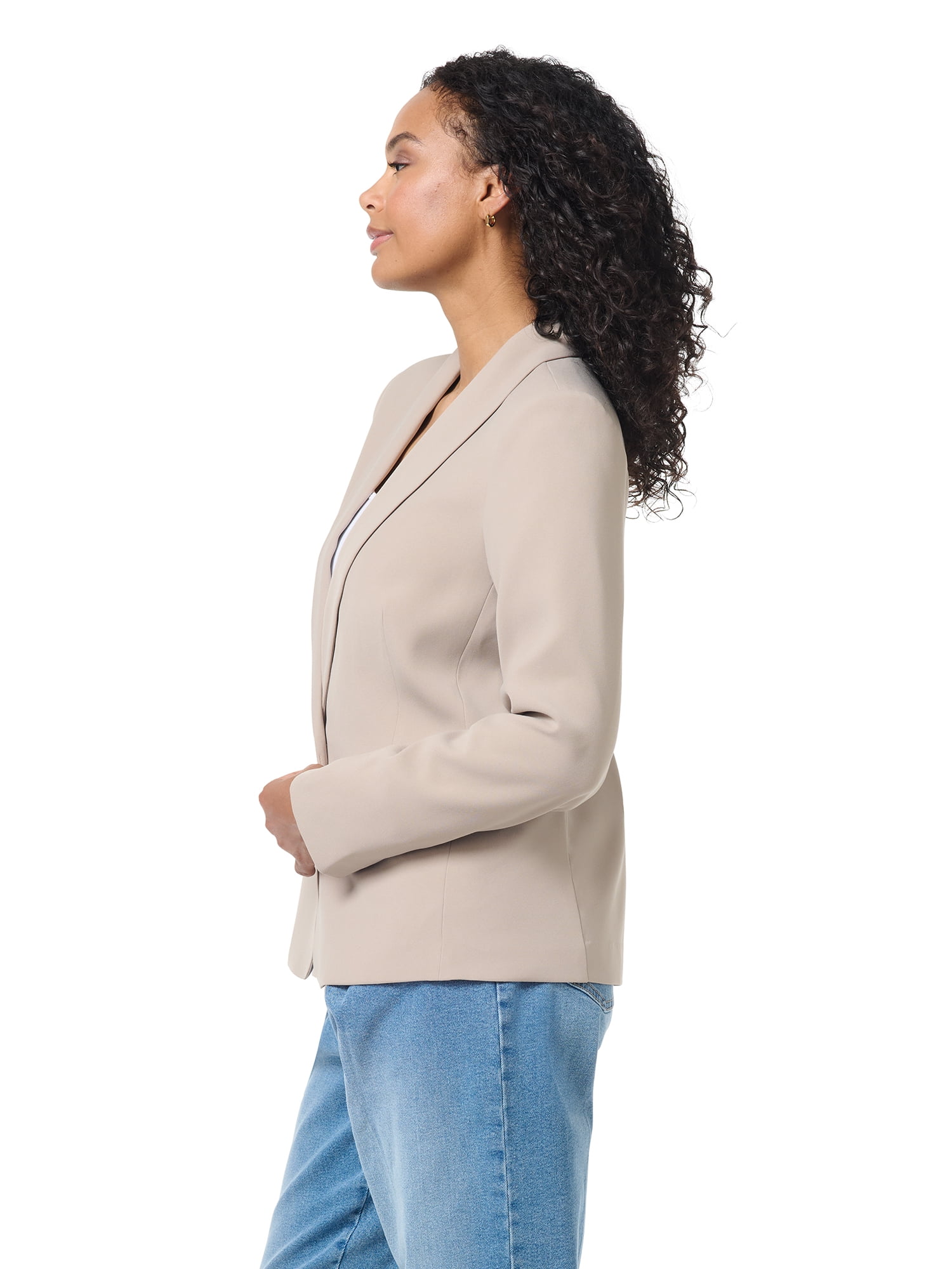 Gloria Vanderbilt Swan Series Women's Plus Shawl Collar Blazer , Sizes 0X-4X
