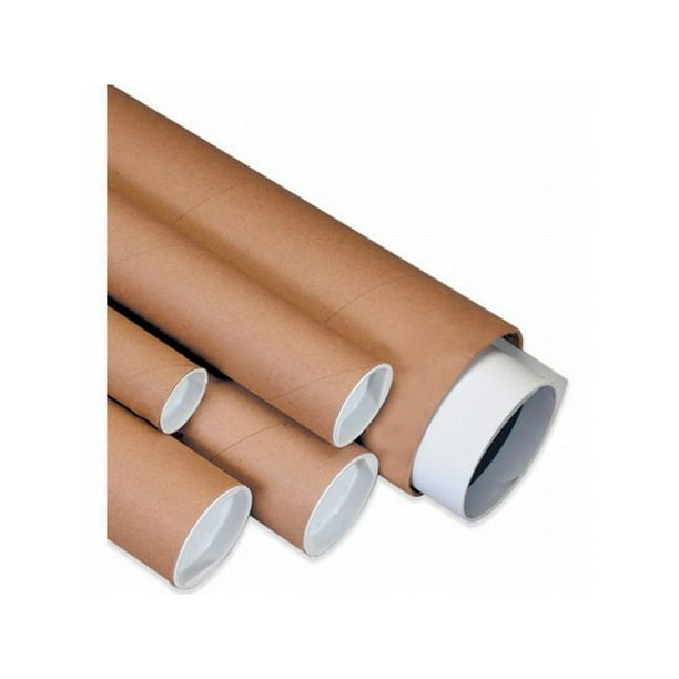 Box Packaging Mailing tube with Cap, 34 Tubes/Case