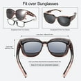 thumbnail image 4 of TINHAO Polarized Sunglasses Over Glasses for Women Men, Fit Over Glasses Sunglasses with Square Oversized UV Protection, 4 of 7