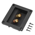 thumbnail image 2 of Acoustic Components For HiFi Speaker,with 2 Mounting Holes,2 Copper Binding Post Terminal Cable Connector Box Shell,ABS Base + Copper Terminal, 2 of 8