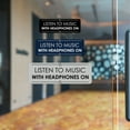 thumbnail image 3 of Signs ByLITA Standard Listen to music with headphones on Door or Wall Sign Easy Installation | Shared Accommodation | Sign for Home, Business, AirBNB and Office Spaces Sign (Brushed Gold) - Small, 3 of 9
