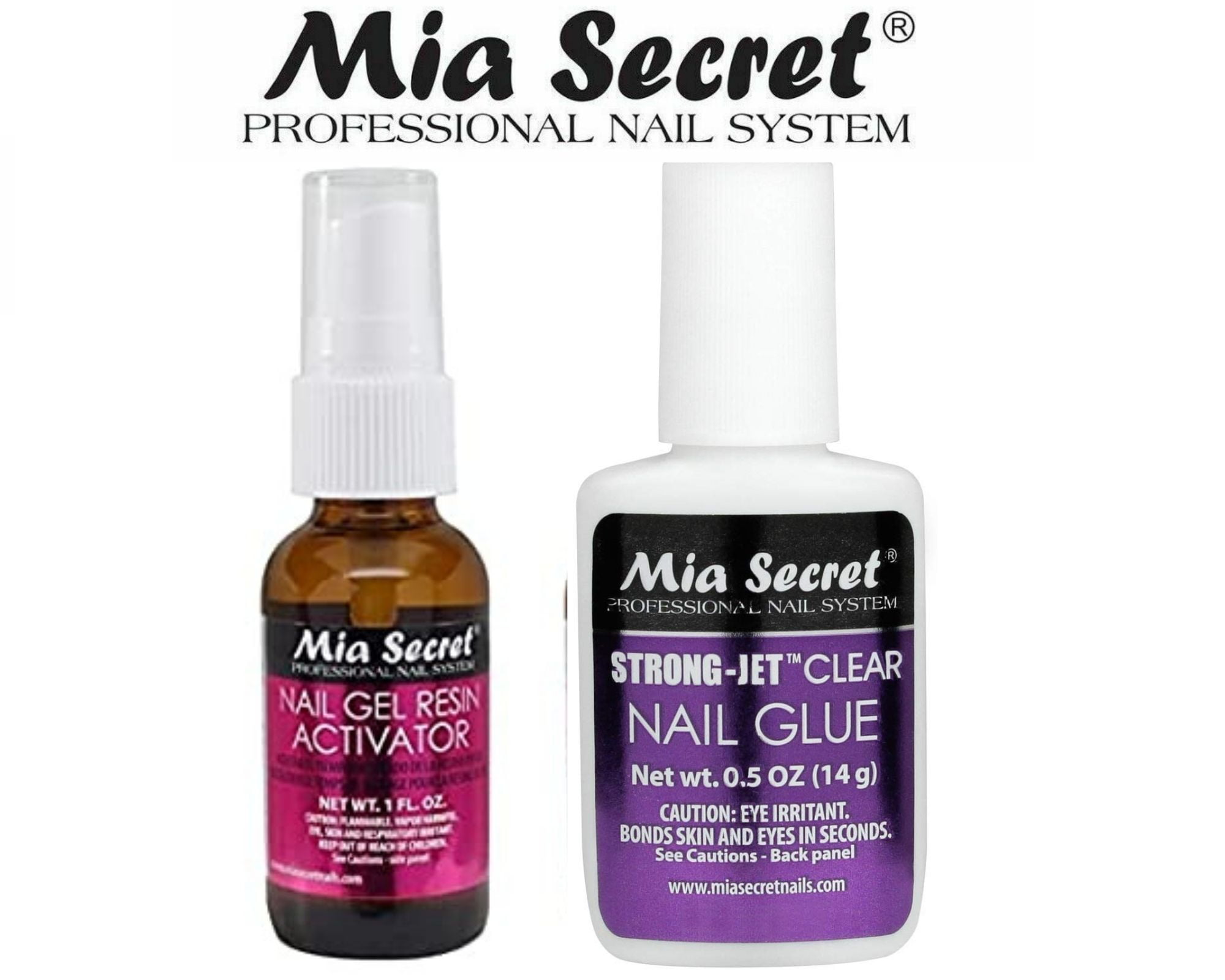 Mia Secret Gel Resin Activator 1 oz (324) +BrushOn Glue (335