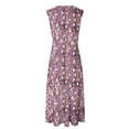 thumbnail image 3 of Vestido Corto de Verano de Moda sin Mangas con Cuello en V Impreso Vestido Casual Grande Del Doblado para Diario, 3 of 5