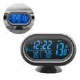 thumbnail image 4 of Termómetro De Coche 3 En 1 Con Retroiluminación De Dos Colores Reloj De Coche Multifuncional Opcional Con Pantalla De Voltaje Para Vehículos De 12-24V seitruly VI009276-01, 4 of 6