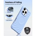 thumbnail image 3 of Compatible con funda para iPhone 16 Pro Max de 6.9" | Doble protección contra caídas MIL-STD | Compatible con MagSafe | Elegante funda de silicona líquida - Azul, 3 of 7