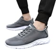 thumbnail image 5 of Sneakers for Men Breathable La𝖼e Up Sneakers with Hollow Out Knit Mesh Upper Fashion Lightweight Running Shoes Comfortable Cushion Trainers Shoes for Summer and Autumn, 5 of 9