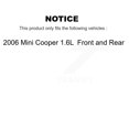 thumbnail image 2 of CMX Rear Ceramic Disc Brake Pads and Wear Sensors Kit for Car 2006 Mini Cooper 1.6L KCW-100834, 2 of 9