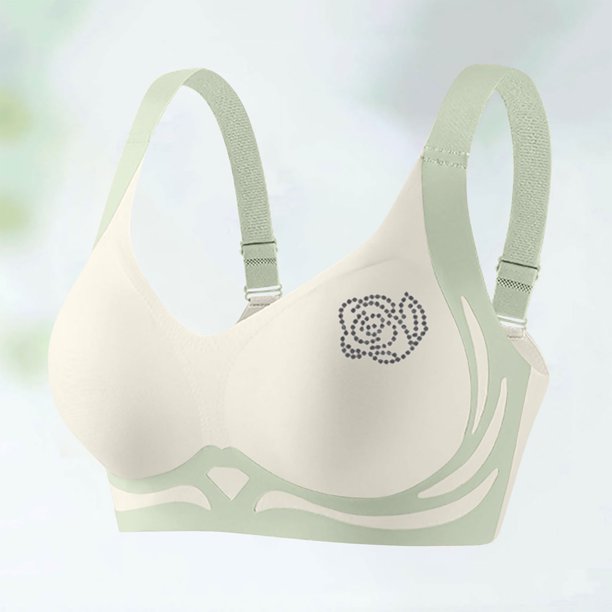Sujetador de nailon para mujer, con estampado, fruncido, fruncido y fruncido, lencería para uso diario.