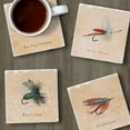 thumbnail image 7 of Thirstystone Fly Fishing Lures 4-Pack Assorted Tumbled Tile Stone Coasters, 7 of 7