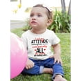 thumbnail image 2 of Smartprints Infants Graphic Bodysuit - I Got My Attitude - Regular Fit 100% Cotton, 2 of 4
