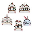 thumbnail image 1 of Family Of Penguin Christmas Tree Pendant DIY Name PVC Pendant Decoration, 1 of 6