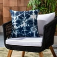 thumbnail image 2 of SAFAVIEH Indoor/Outdoor Abstract Pillow, 18" x 18", Navy/White, 2 of 3