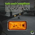 thumbnail image 2 of 8pc 2.5" Amber LED Trailer Marker Light Chrome Bezel DOT FMVSS 108 SAE P2PCÂ&nbsp;, 2 of 8