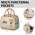 thumbnail image 6 of Lunch Bag Lunch Box for Women Reusable Insulated Lunch Cooler Bags,Large Capacity for Work Travel Picnic,Water-Resistant Farmhouse and Chickens Lunch Tote Bag Gifts for Woman Mom Beige, 6 of 6