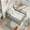 Gray Full Size Bed Frame, variant on Twin Size Bed Frame with Fence and Open Door,78.18"x41.73"x21.45",Montessori Floor Twin Bed Frame W/Super High Security Barrier,for Girls Boys,Natural Wood