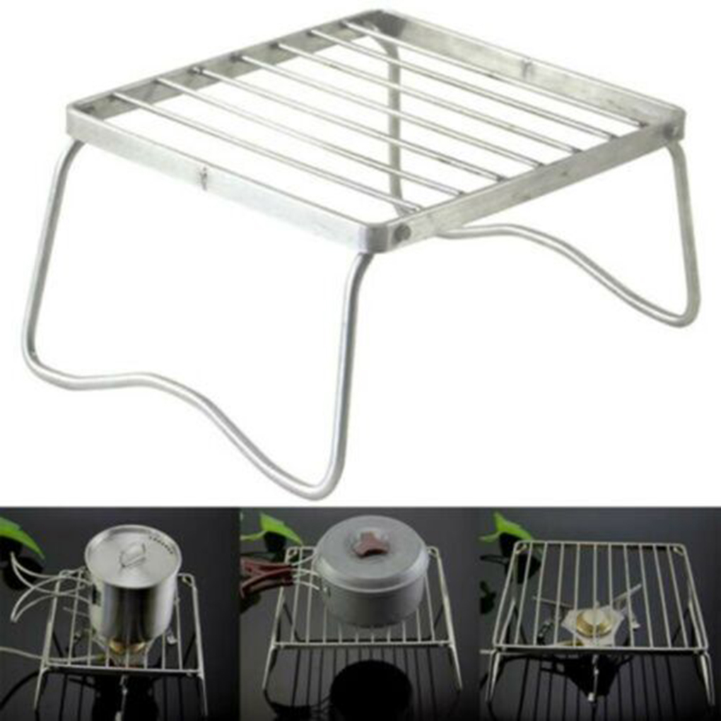 outdoorline Folding Camping Grilling Stand Stainless Steel Campfire Charcoal BBQ Grill Rack for