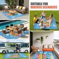 thumbnail image 4 of Blue Summer Outdoor Rug for Patio/Deck/Porch, Non-Slip Large Area Rug 6 x 9 Ft, Modern Tropical Plants Flamingo Pool Swimming Indoor Outdoor Rugs Washable Area Rugs, Camping Rug Carpet Runner, 4 of 8