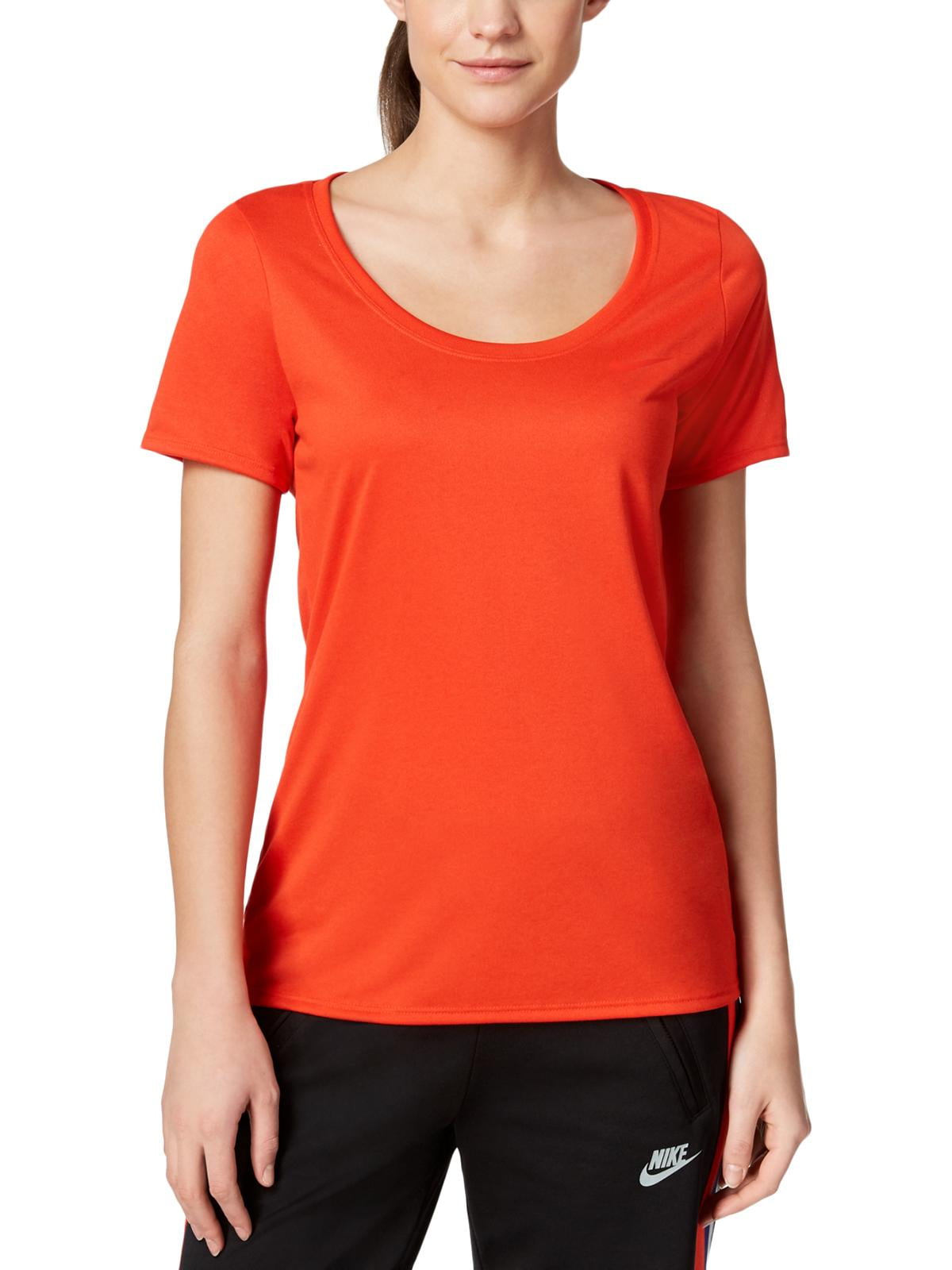 Nike Womens Yoga Running TShirt Orange M