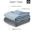 thumbnail image 4 of Cozy Tyme Bisa Weighted Blanket - 25 Pound Dot Velvet Cover 72"x 80" Light Blue, 4 of 10