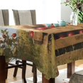 thumbnail image 3 of YAZAOO Square Tablecloth Two Puppies in Orchard Pattern Tableclothes, 3 of 9
