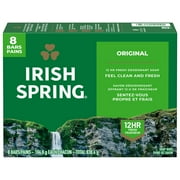 Irish Spring Original Deodorant Bar Soap for Men, With Flaxseed Oil, 3.7 oz Bar (8 Pack)