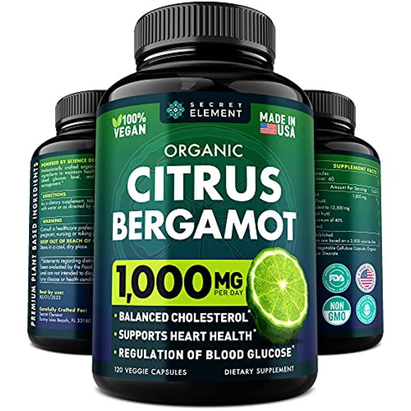 Citrus Bergamot Extract Capsules - 25:1 Extract, 1500mg, Supports Heart Health & Cholesterol - 120 Capsules