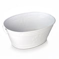 thumbnail image 6 of BREKX Home + Party Metal Indestructible Dog Toy Bin in Hammered White 18"L x 13"W x 7.5"H, 6 of 11