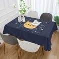 thumbnail image 2 of Yayeee Tablecloths 54" x 54" Rectangle Wrinkle Resistant Party Table Cover, Orange Cat Planet, 2 of 8