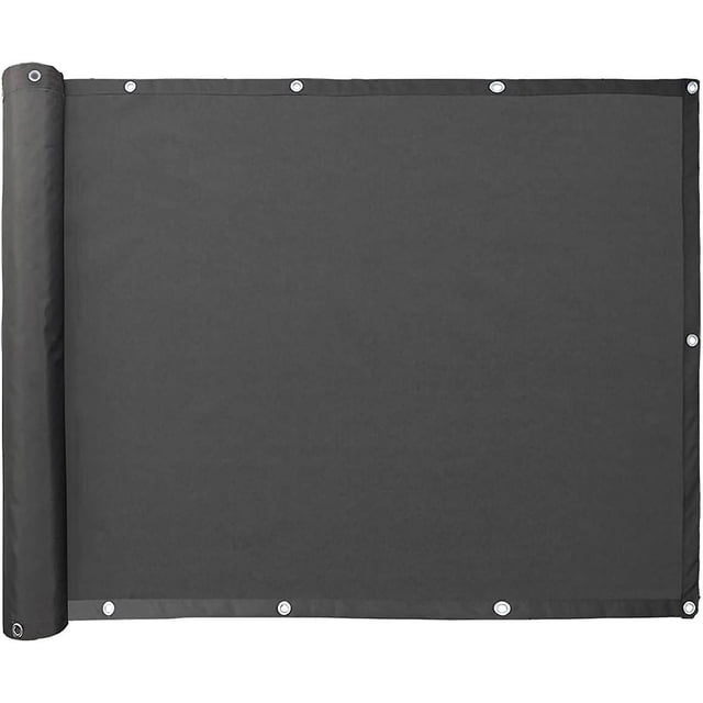 Écran de Confidentialité pour Balcon Écran de Confidentialité Imperméable Polyester (PES) 0.9 x 5m pour Jardin Extérieur avec Balcon, Anthracite