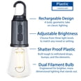 thumbnail image 2 of Festive Living Rechargeable Camping Light with Clip Hook –Conical Shape Warm White Filament LED, 3 Light Modes, USB-C Charging, Shatterproof Lens, Portable Hanging Lantern for Camping, Patio, Porch, 2 of 8