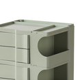thumbnail image 3 of Table de Chevet Roulante à 3 Niveaux, Tiroir Rotatif, Plastique Résistant aux Impacts, Table de Chevet à Roulettes pour Chambre et Bureau, 3 of 5