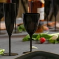 thumbnail image 3 of Black Plastic Champagne Cup 6oz 8pc - Elegant Flute For Dinner Parties, 3 of 3