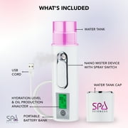 Spa Sciences NANO Facial Mister, Skincare and Makeup Mister, Rechargable, White