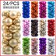 thumbnail image 2 of 24 bolas de Navidad de 6 cm para decoración de árboles de Navidad, decoración de habitaciones del hogar, bolas colgantes de Navidad para Año Nuevo, accesorios de bricolaje, 2 of 5