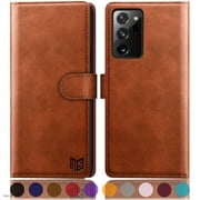 SUANPOT For Samsung Galaxy Note 20 Ultra Wallet Case with RFID Blocking Credit Card Holder,Light Brown