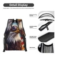 thumbnail image 4 of Yiaed Bald Eagle Pilot Print School Backpack College Backpack Daypacks for Students High School Spacious and Durable Daypack for Work and Travel-One Size, 4 of 6