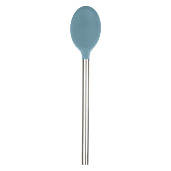 Tovolo Silicone Mixing Spoon, Stainless Steel Handle, BPA-Free, Blue Slate