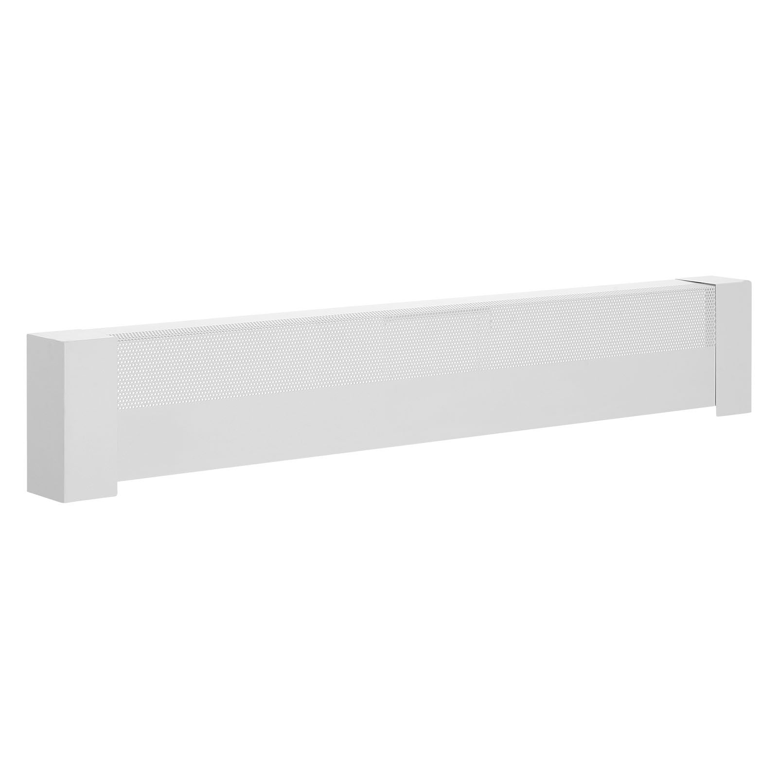 4ft Baseboard Heater Cover Replacement, Powder-Coated Steel, Ventilation Openings, Easy Installation, White Finish for Home Heating Upgrade