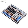 Muslady DDM8 Compact 8 Channels Mixer Mixing Console with 99 DSP Effects 7-Band EQ Built-in 48V Phantom Power Supply Support BT Connection