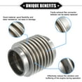 thumbnail image 3 of Unique Bargains Car Exhaust Flexible Pipe Bellows 50.8x82mm 2"x3.23" Universal Durable Stainless Steel Silver Tone, 3 of 6