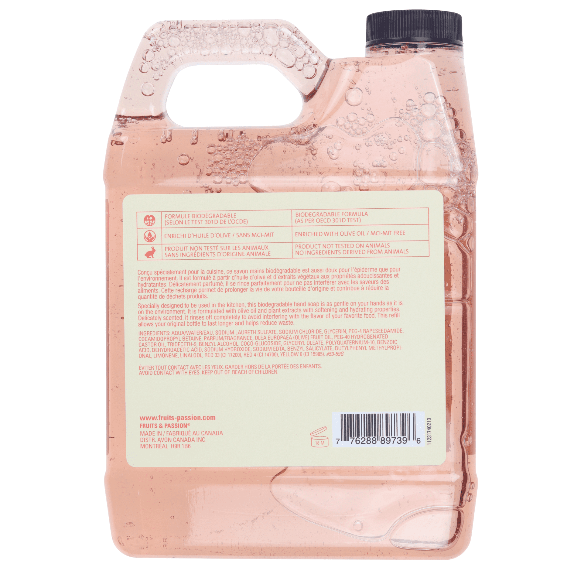 Fruits & Passion Cucina Pompelmo Hand Soap Refill 1L– Grapefruit Scent