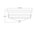 thumbnail image 2 of ELK Lighting 11335/2 Port O' Connor 2 Light Flush In Satin Nickel With Seedy Glass, 2 of 2