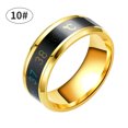 thumbnail image 1 of Anillo de dedo de prueba de temperatura en tiempo Real con pantalla de moda de acero inoxidable para amantes del anillo de temperatura corporal Ropa, zapatos y accesorios Miscelánea Oro 10 #, 1 of 1