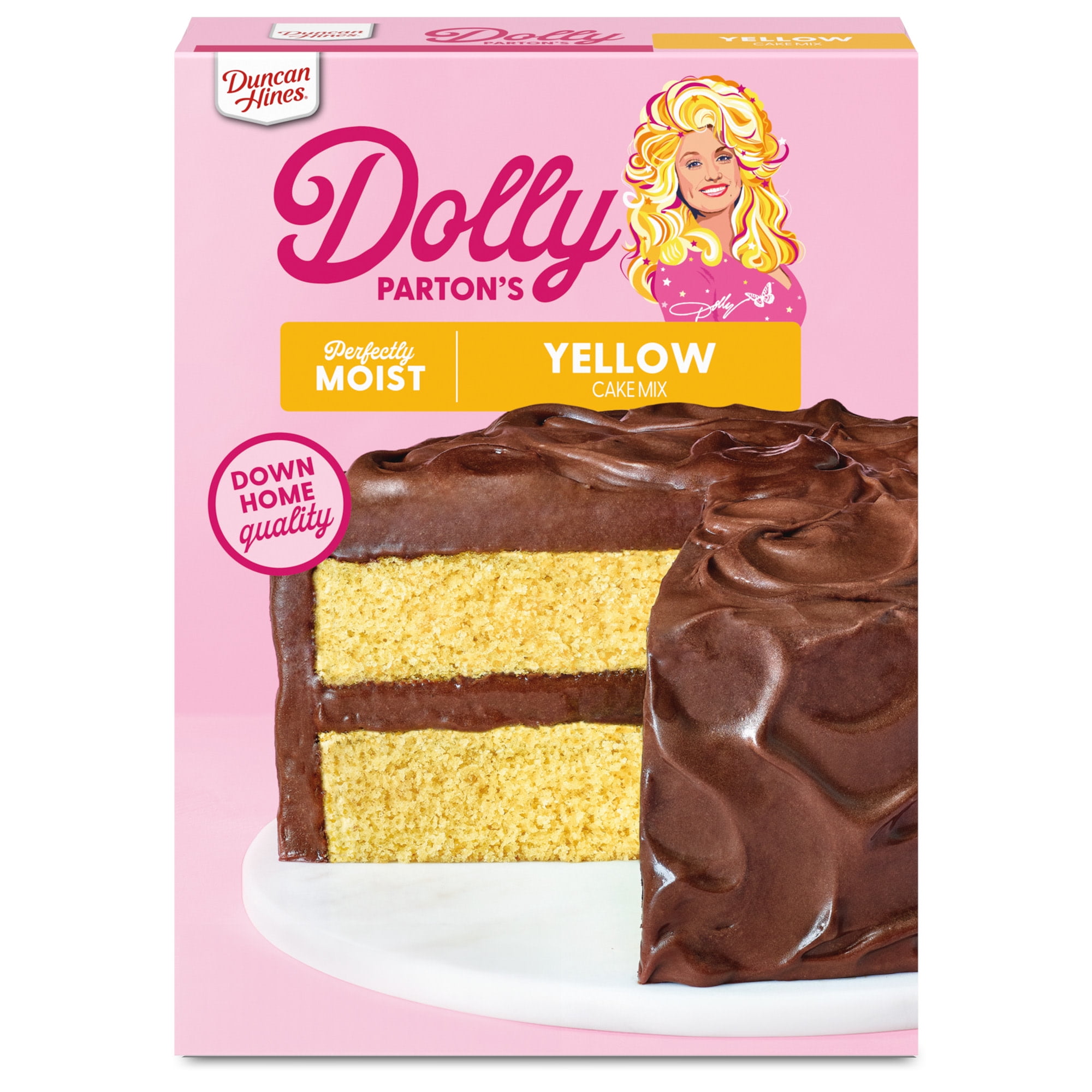 (2 pack) Duncan Hines Dolly Parton's Favorite Yellow Cake Mix, 15.25 oz.